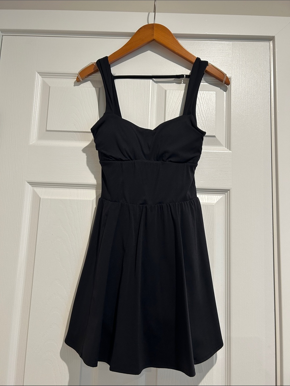 Athletic Black Fit-and-Flare Dress